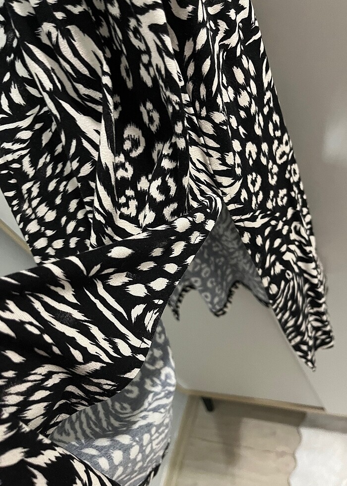 Karışık desen elbise - Görsel 5