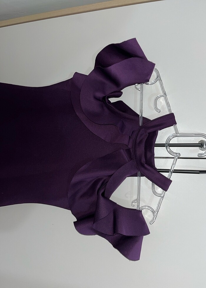 Mor abiye elbise - Görsel 2