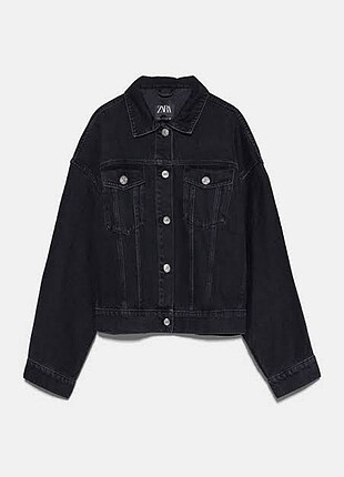 Zara siyah kot ceket denim ceket