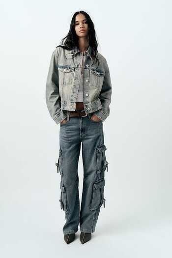 s Beden mavi Renk Zara kot ceket denim ceket