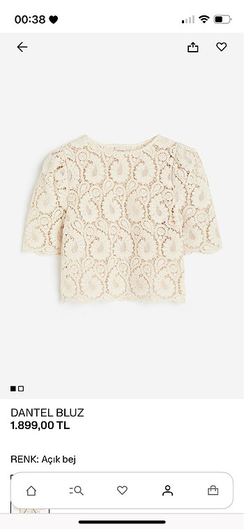 H&M Hm dantel bluz