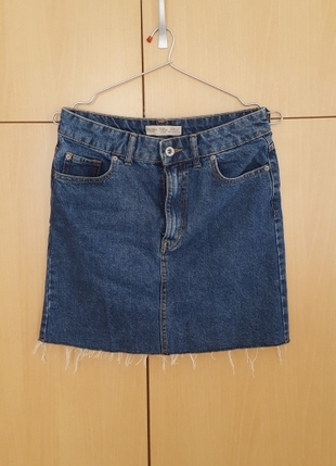 bershka mini denim kot etek