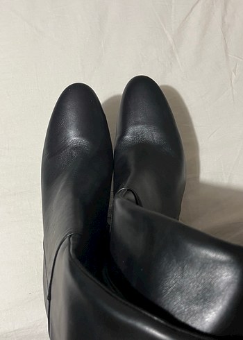 Mango hakiki deri çizme diz üstü çizme - Görsel 15