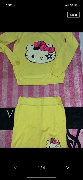 Hello kitty takım+ pembe elbise+etek