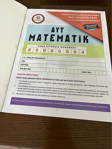  Ayt bilgi sarmal matematik denemeleri