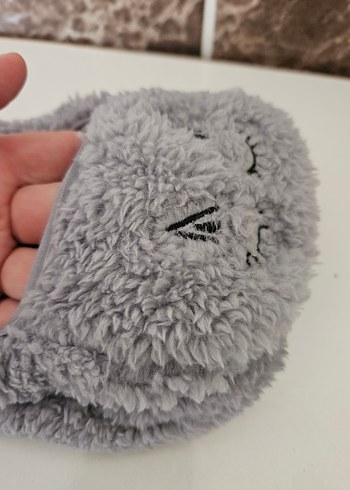Beden Gri Kedi Aksesuarı Peluş patik