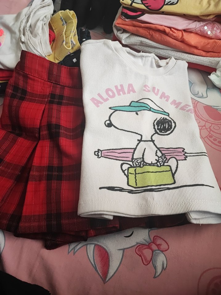 Rahat Kesim Renkli Tie-Dye Kız Eteği - Görsel 2