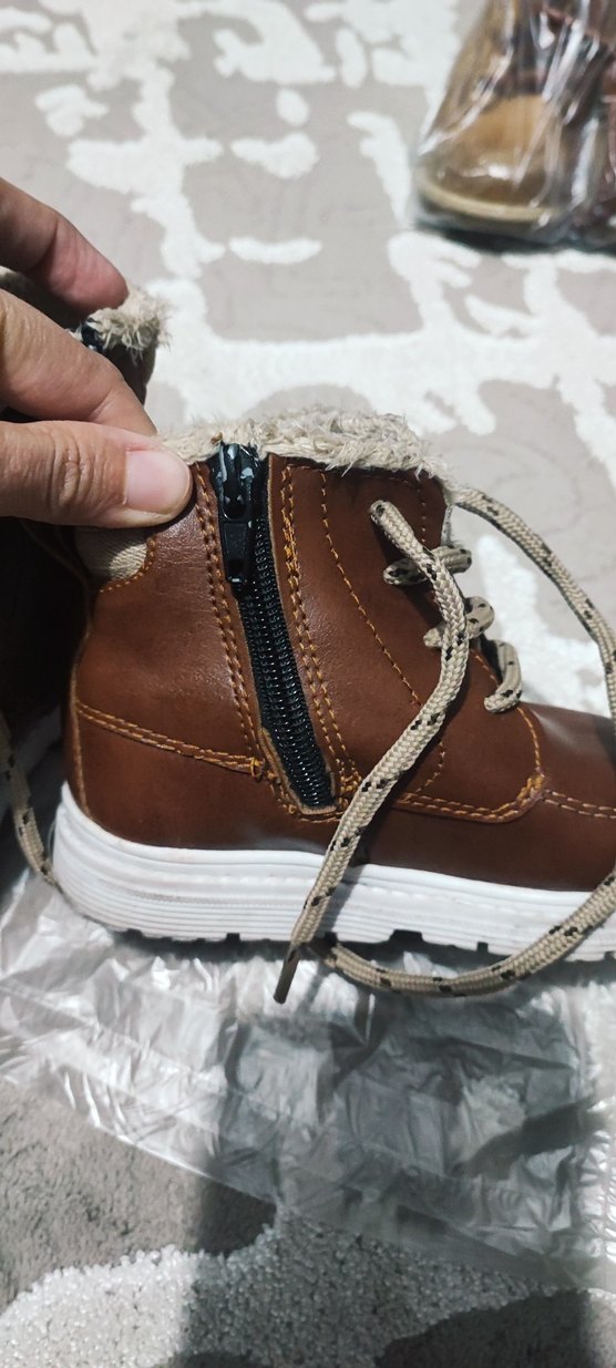 Kahverengi Deri Erkek Çocuk Botu - Görsel 4