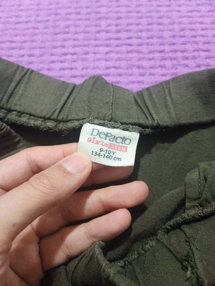 Dantel Detaylı Kahverengi Bohem Mini Şort - Görsel 5