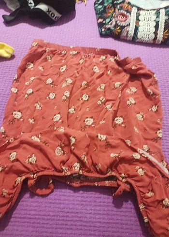 Kız Çocuk Kahverengi Düğmeli Bohem Bluz - Görsel 4