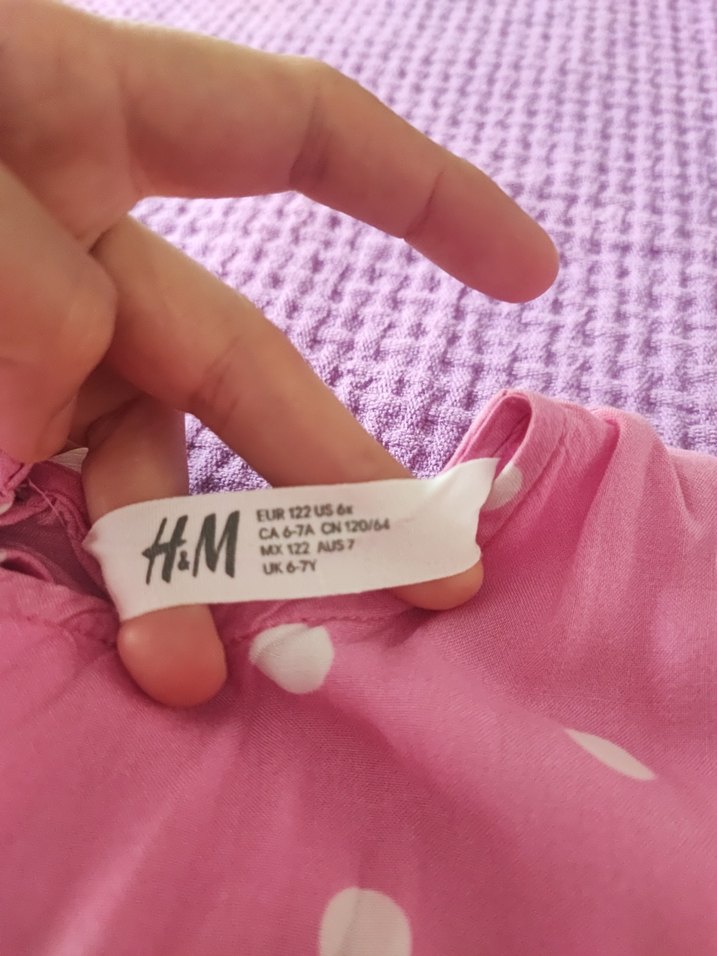 Pembe Puantiyeli Kız Çocuk Elbisesi - Görsel 2