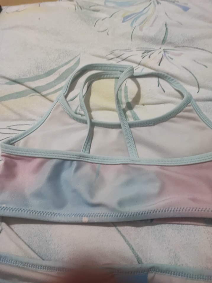 Kız Çocuk Mavi Baskılı Bikini Takımı - Görsel 3