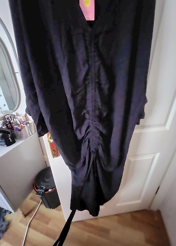 Siyah Uzun Salaş plaj Kadın Elbise - Görsel 5