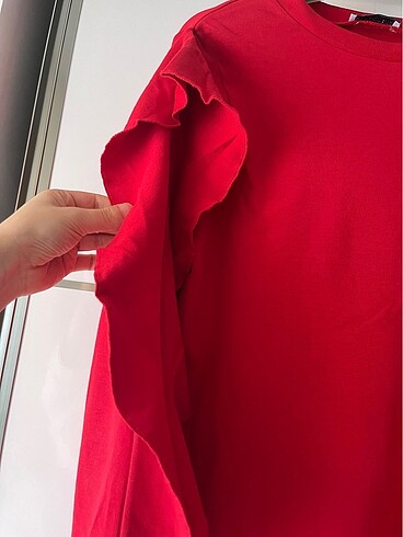 m Beden kırmızı Renk Zara sweatshirt elbise