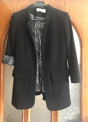 Siyah blazer ceket 3/4 kol iç astarlı ve cepli