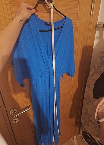 Kemerli salas elbise  - Görsel 4