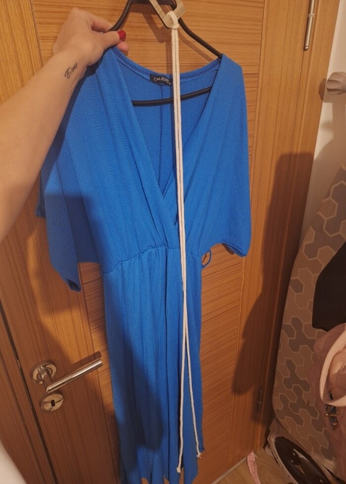 Kemerli salas elbise  - Görsel 4