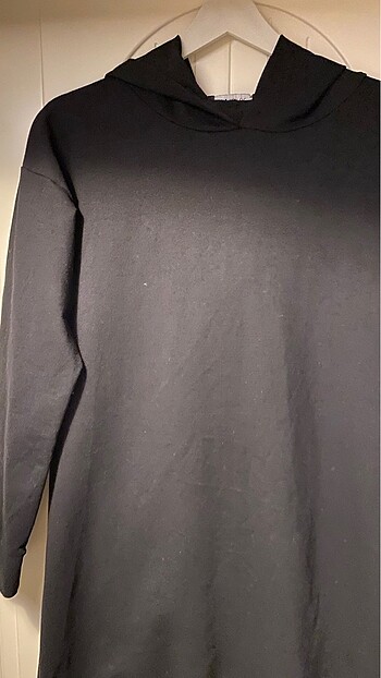 xs Beden Oversize kapüşonlu sweat elbise