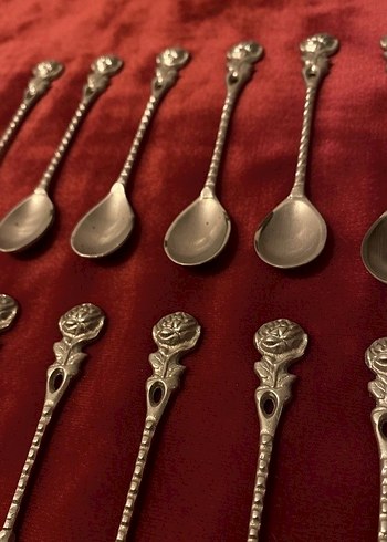 İşlemeli Gümüş Kaplama Vintage Şık Takım - Görsel 6