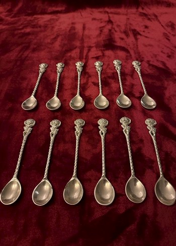 İşlemeli Gümüş Kaplama Vintage Şık Takım - Görsel 7