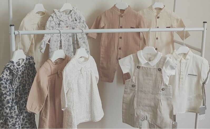 Babydola Organik pamuk bebek keten tulum takım