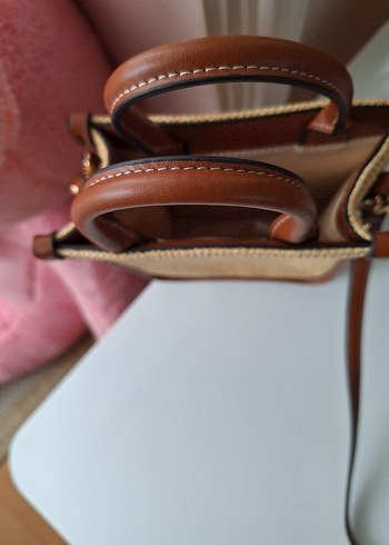 Kahverengi Deri Kemer Detaylı Minimalist Çanta - Görsel 4