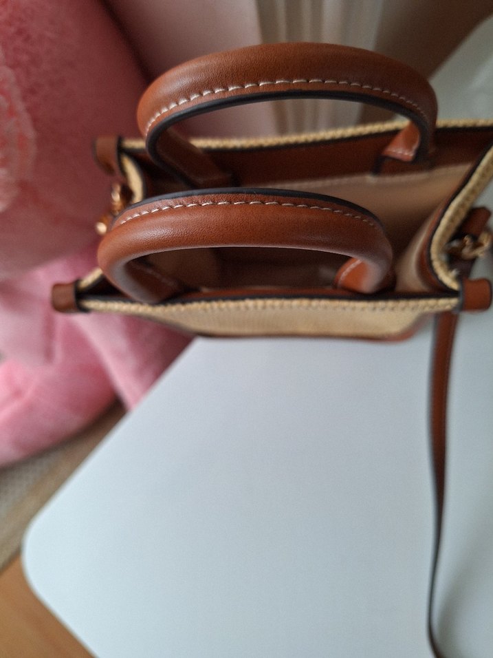 Kahverengi Deri Kemer Detaylı Minimalist Çanta - Görsel 4