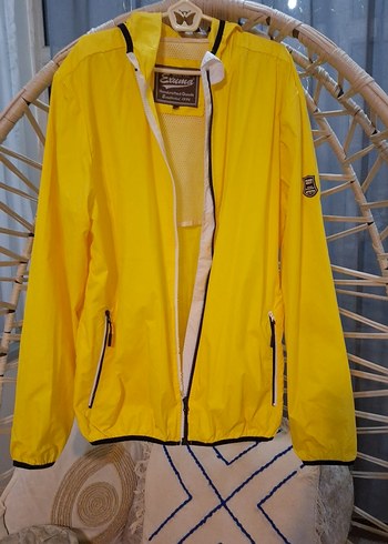 Sarı Fermuarlı Kadın Spor Ceket - Görsel 4