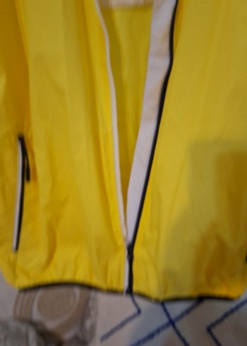 Sarı Fermuarlı Kadın Spor Ceket - Görsel 3