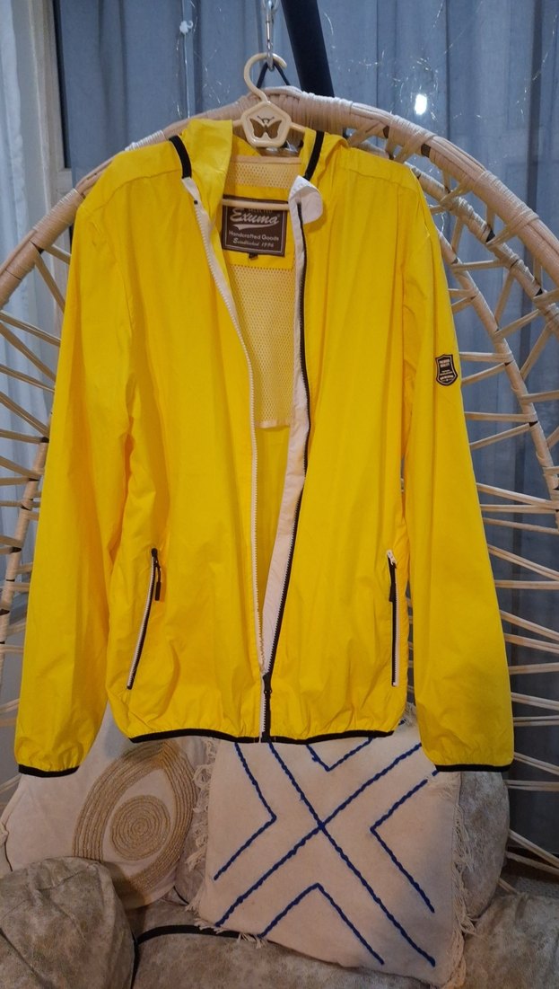 Sarı Fermuarlı Kadın Spor Ceket - Görsel 4