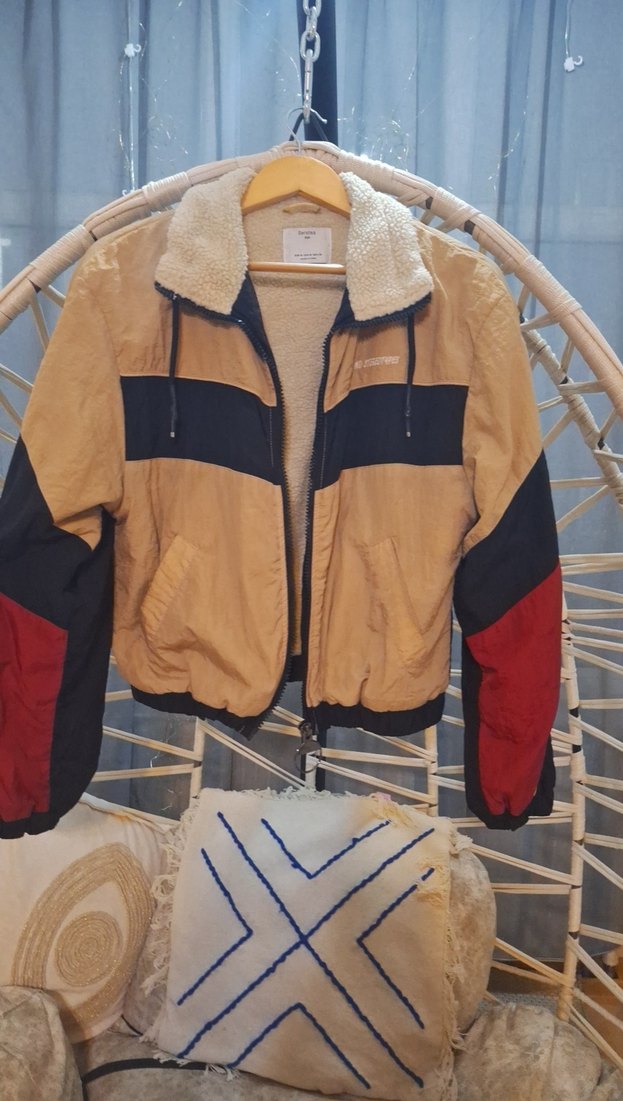 bershka Kürklü Kısa Kadın Ceket - Görsel 5