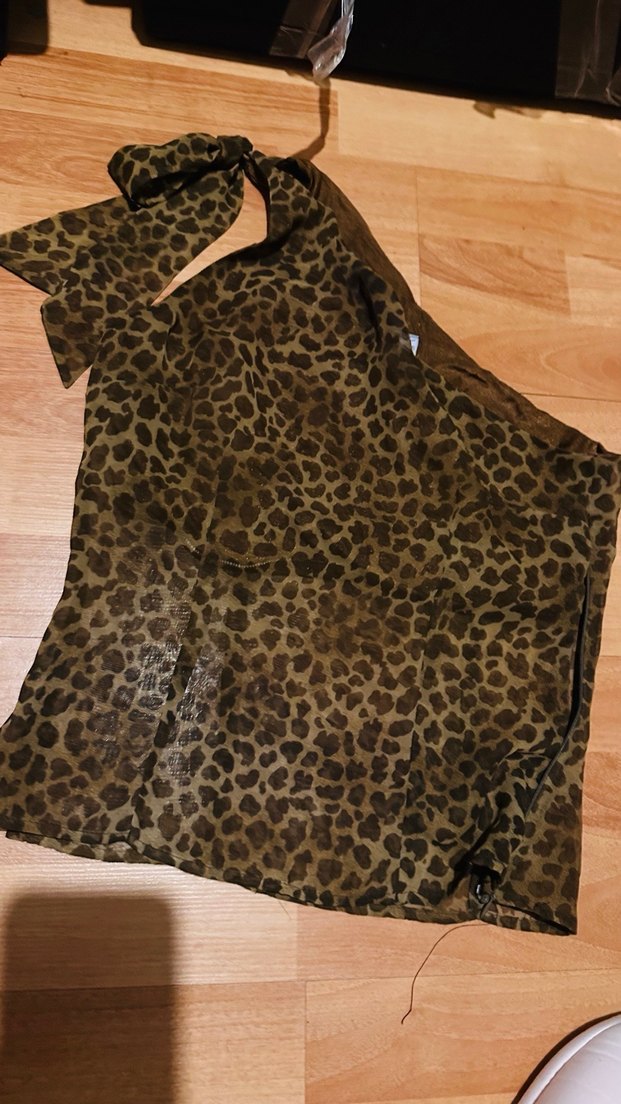 Leopar Desenli şifon Kadın Bluz - Görsel 3