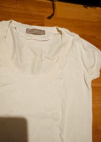 Beyaz Pamuklu Kısa Kollu Tişört - Görsel 3