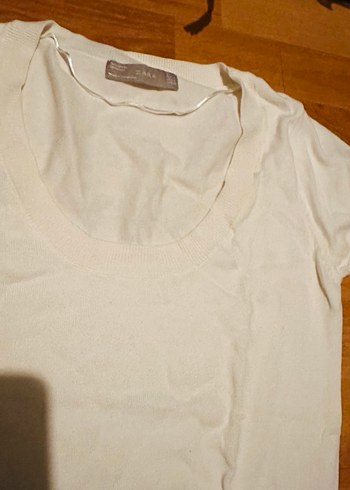 Beyaz Pamuklu Kısa Kollu Tişört - Görsel 2