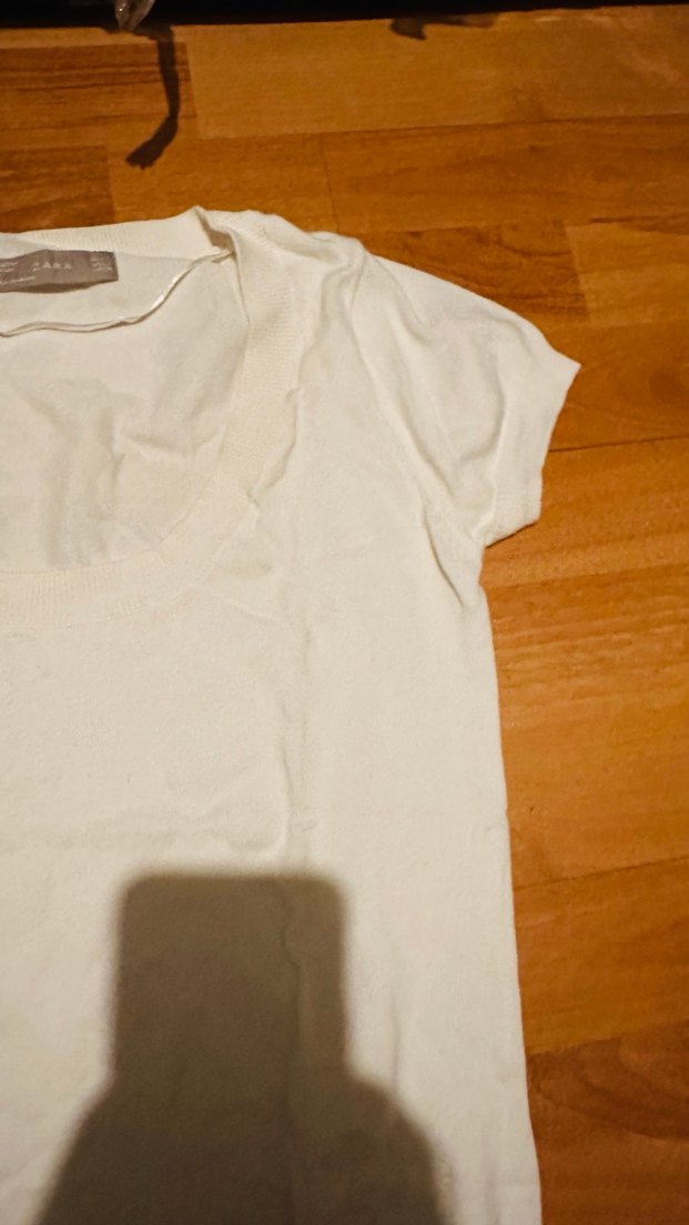 Beyaz Pamuklu Kısa Kollu Tişört - Görsel 4