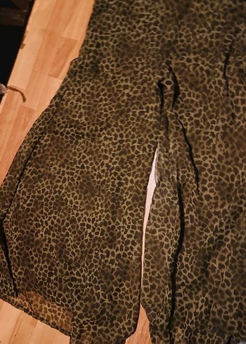 Kahverengi Drapeli uzun pantalon - Görsel 3