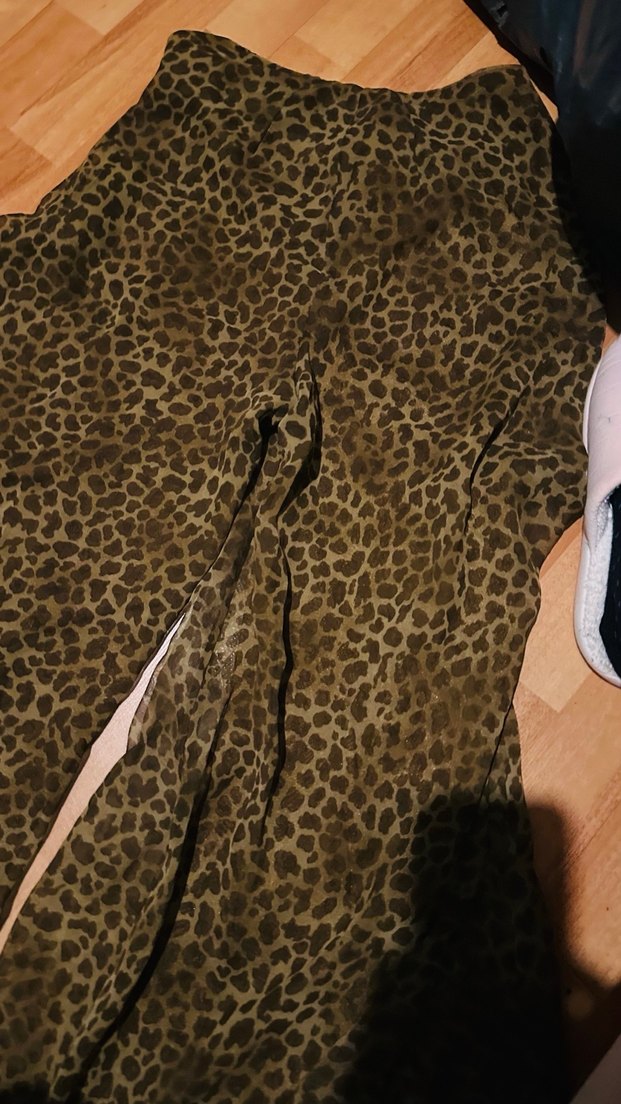 Kahverengi Drapeli uzun pantalon - Görsel 4