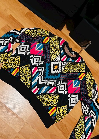 Renkli Bohem Örgü Kadın Kazak - Görsel 4