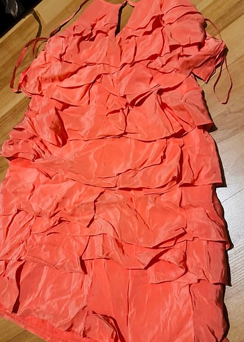 Pembe Straplez Mini Abiye Elbise - Görsel 3