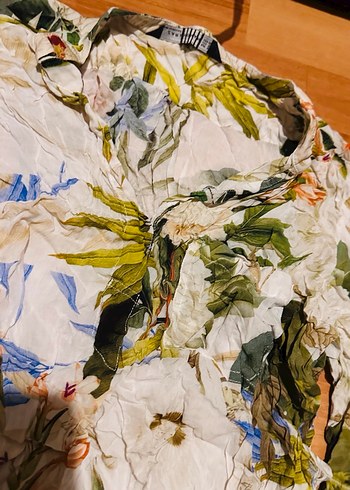 Çiçek Desenli Bohem Çok Renkli gömlek tipli bluz - Görsel 2