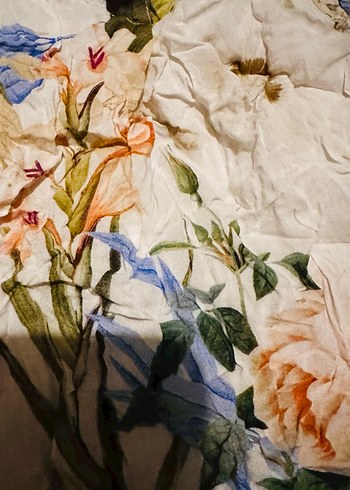 Çiçek Desenli Bohem Çok Renkli gömlek tipli bluz - Görsel 3