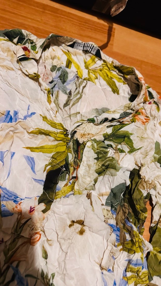 Çiçek Desenli Bohem Çok Renkli gömlek tipli bluz - Görsel 2