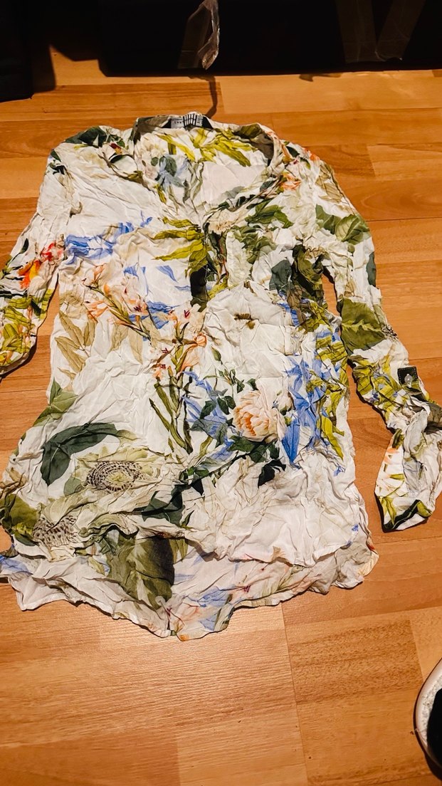 Çiçek Desenli Bohem Çok Renkli gömlek tipli bluz - Görsel 4