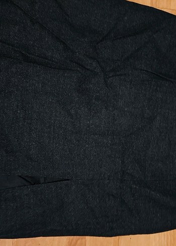 Gri Keten astarlı Kadın kalem etek - Görsel 3