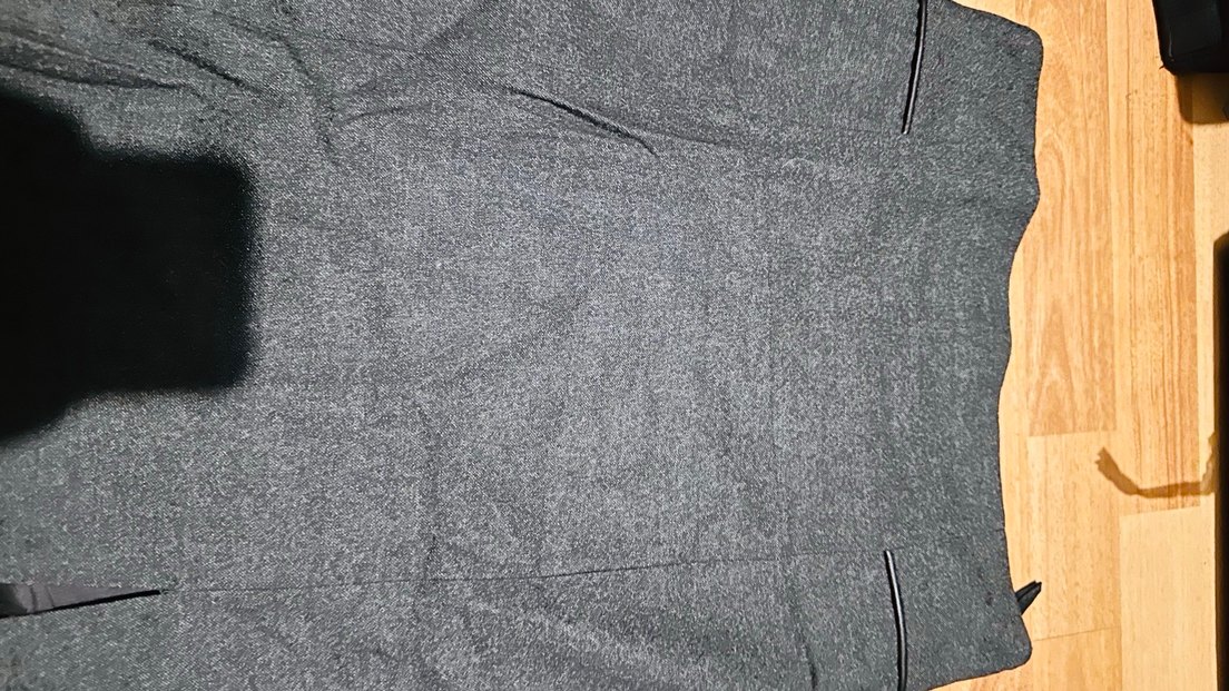 Gri Keten astarlı Kadın kalem etek - Görsel 2