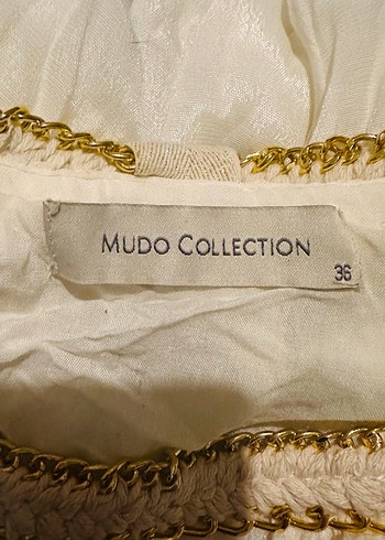 Beyaz  Bohem Kadın mini Abiye Elbise - Görsel 4