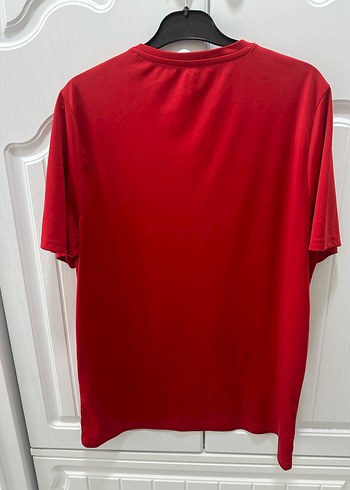 Kırmızı Erkek Spor Tişörtü, Kısa Kollu, Rahat Kesim - Görsel 3