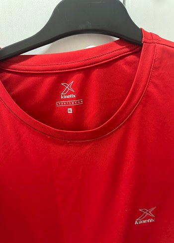 Kırmızı Erkek Spor Tişörtü, Kısa Kollu, Rahat Kesim - Görsel 2