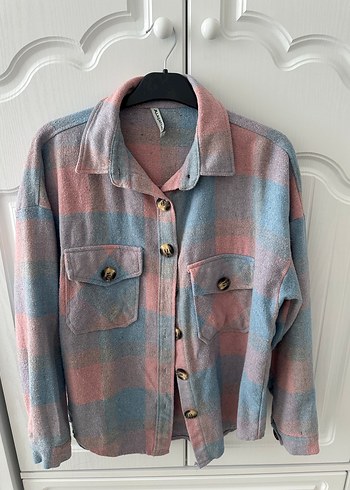 Pastel Renkli Düğmeli Kadın Gömlek - Görsel 2