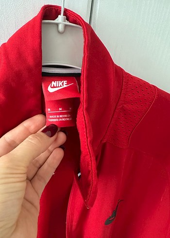 Kırmızı Fermuarlı Erkek Nike Sweatshirt - Görsel 3